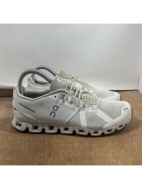 On Cloud 5 Sneakers Women's Size 7 Ivory Mesh Low Top Athletic Running Shoes